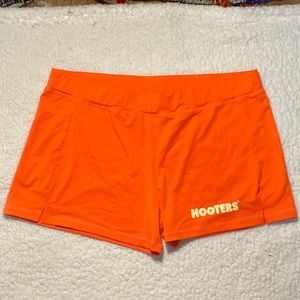 Hooters women’s short shorts booty shorts size 2X orange elastic waistband short